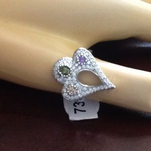 UNIQUE STERLING SILVER GEMSTONE RING 8